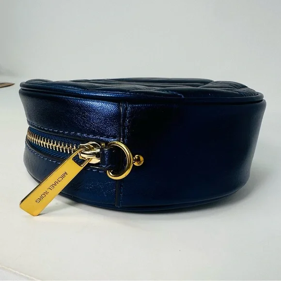 Michael Kors Women's Vivianne Canteen Quilted Leather Crossbody Bag Midnight - Picture 11 of 13